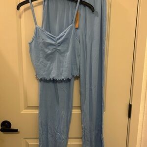 SKIMS Light Blue Pajama Set